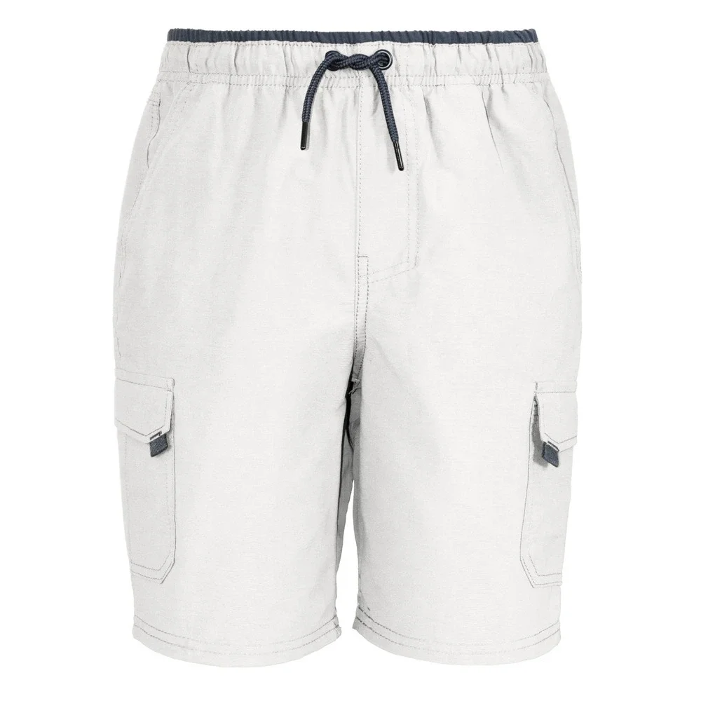 Univibe Big Boys Stonedale Cotton Nylon Pull-on Cargo Shorts - White‎ - Size XL